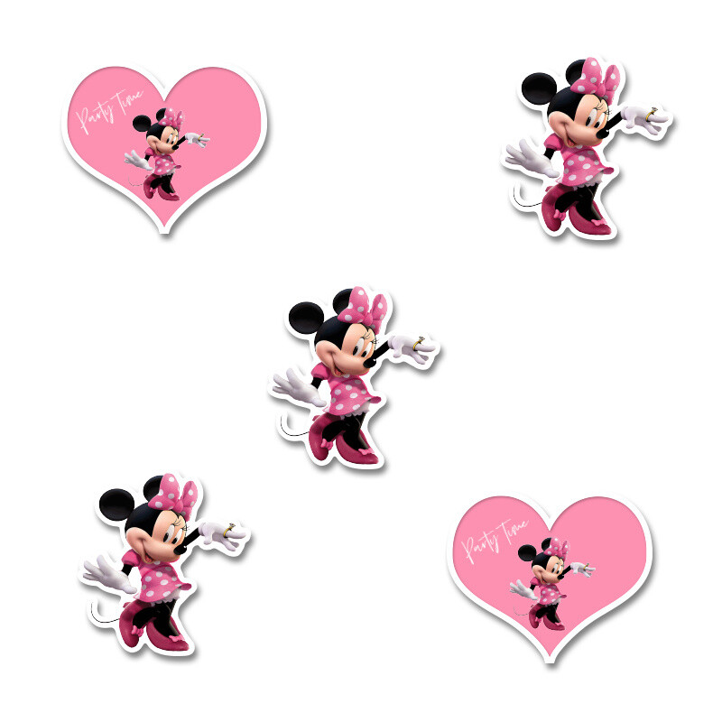 Αυτοκόλλητα Minnie 5cm / 8τμχ