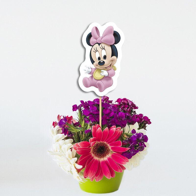Διακοσμητικό Topper Baby Minnie χάρτινο 20cm