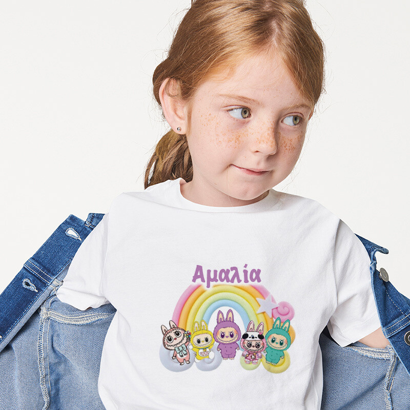 Παιδικό T-shirt Labubu για κορίτσι με όνομα