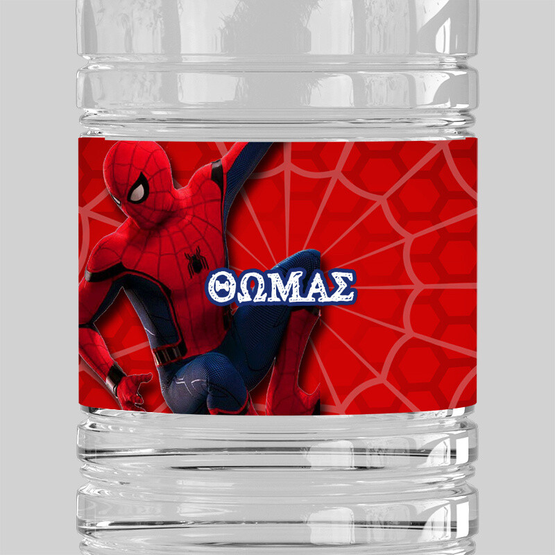 Ετικέτες νερού με όνομα Spiderman / 8 τμχ