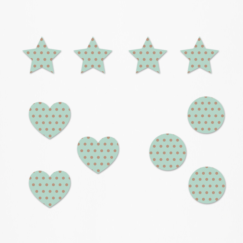 Ξύλινα διακοσμητικά Βέσπα Pattern mix/ 10τμχ(2cm)