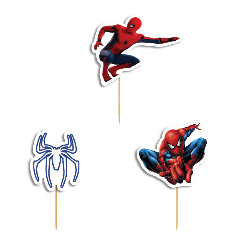 Cupcake toppers Spiderman 10cm / 8τμχ