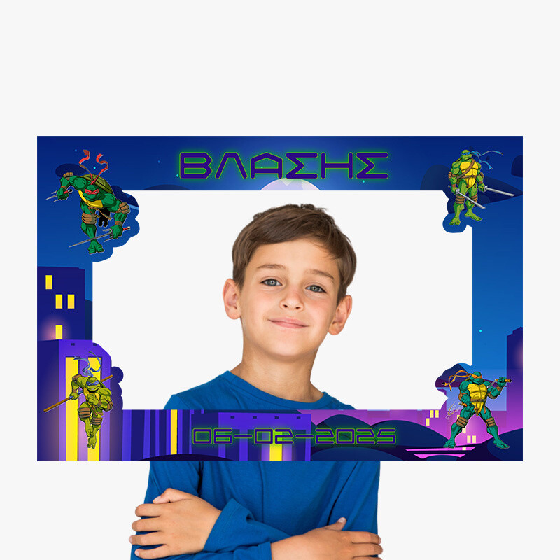 Κάδρο Photobooth Χελωνονιντζάκια για φωτογραφίες/ 60cm*40cm