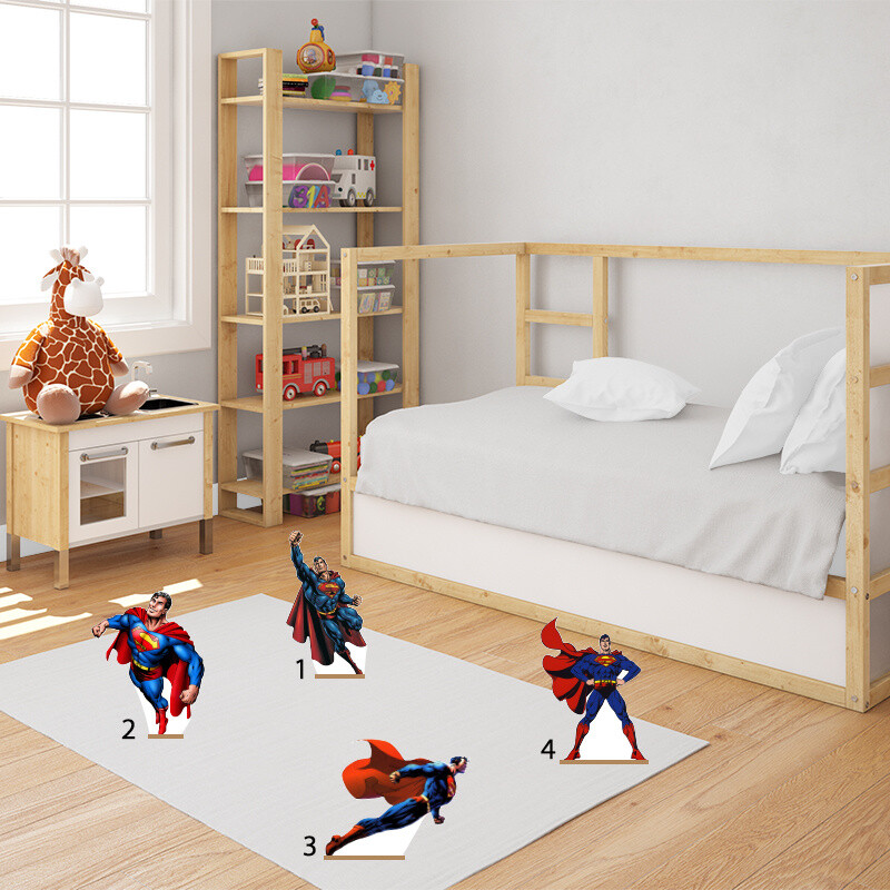 Διακοσμητική φιγούρα Superman 20cm Ξύλινη με βάση/1 τμχ