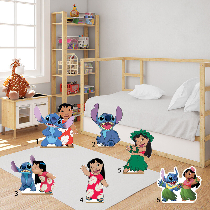Διακοσμητική φιγούρα Lilo & Stitch 50cm Ξύλινη με βάση/1 τμχ
