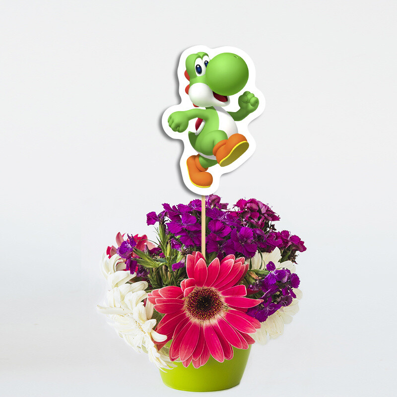 Διακοσμητικό Topper Super Mario χάρτινο 20cm