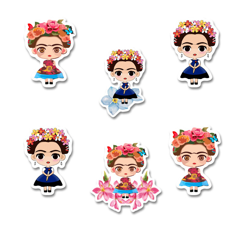 Αυτοκόλλητα Frida Kahlo 5cm / 8τμχ