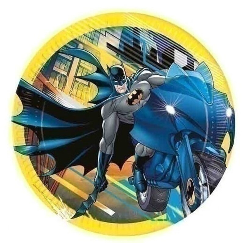 Πιάτα χάρτινα φαγητού Batman 23 cm/8τμχ