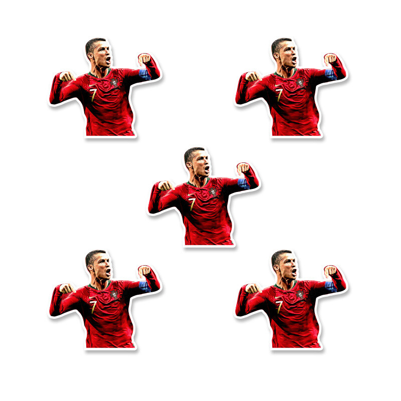 Αυτοκόλλητα Ronaldo 5cm / 8τμχ