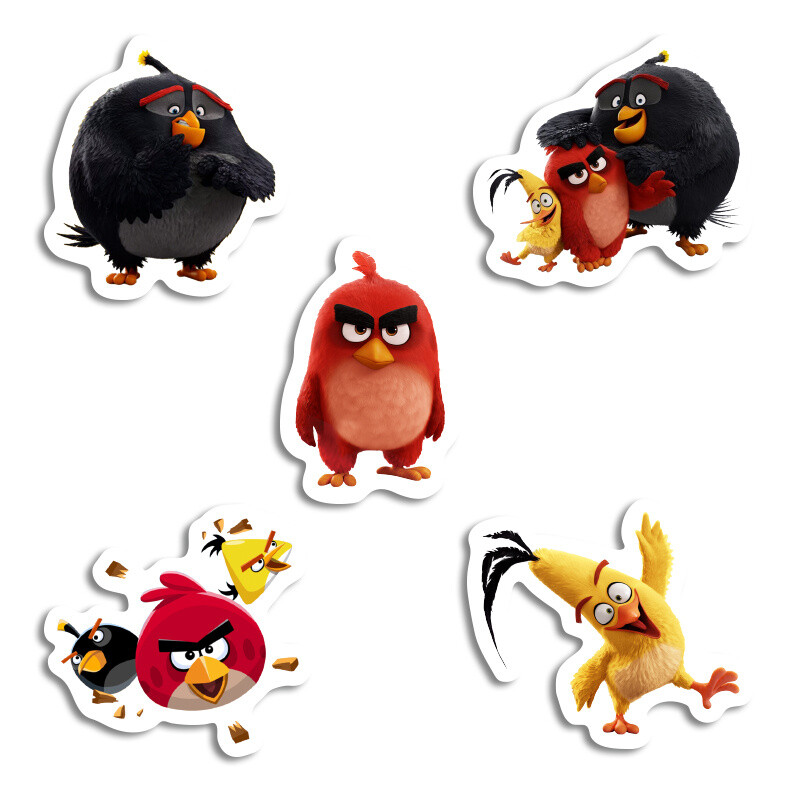 Αυτοκόλλητα Angry Birds 10cm / 8τμχ