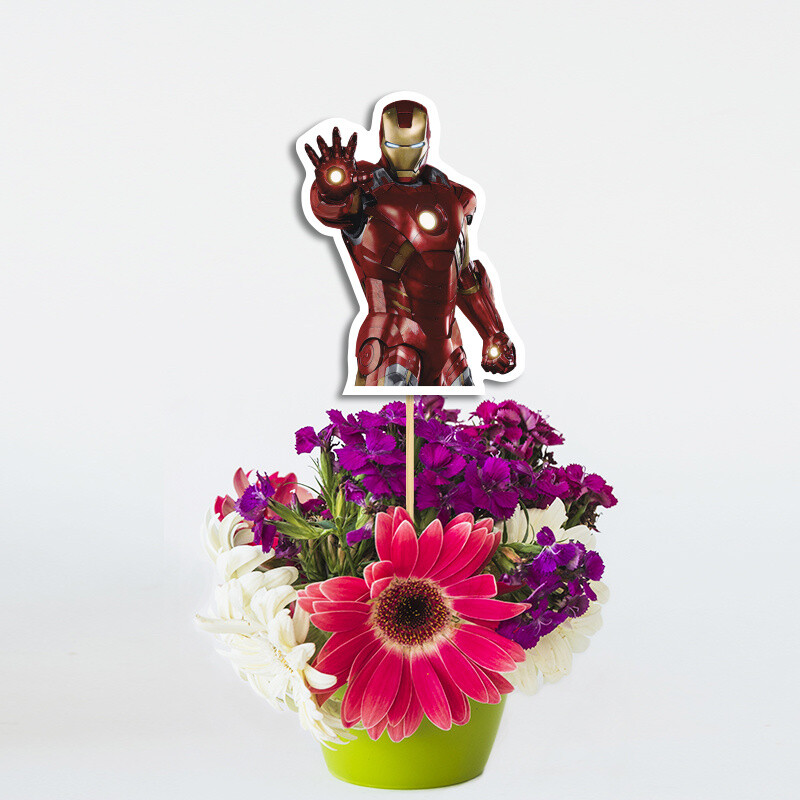 Διακοσμητικό Τοππερ Avengers χάρτινο για το τραπέζι/ 20cm