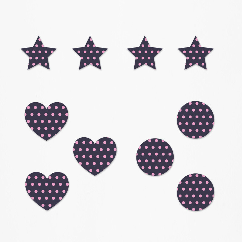 Ξύλινα διακοσμητικά Kuromi Pattern mix/ 10τμχ(2cm)