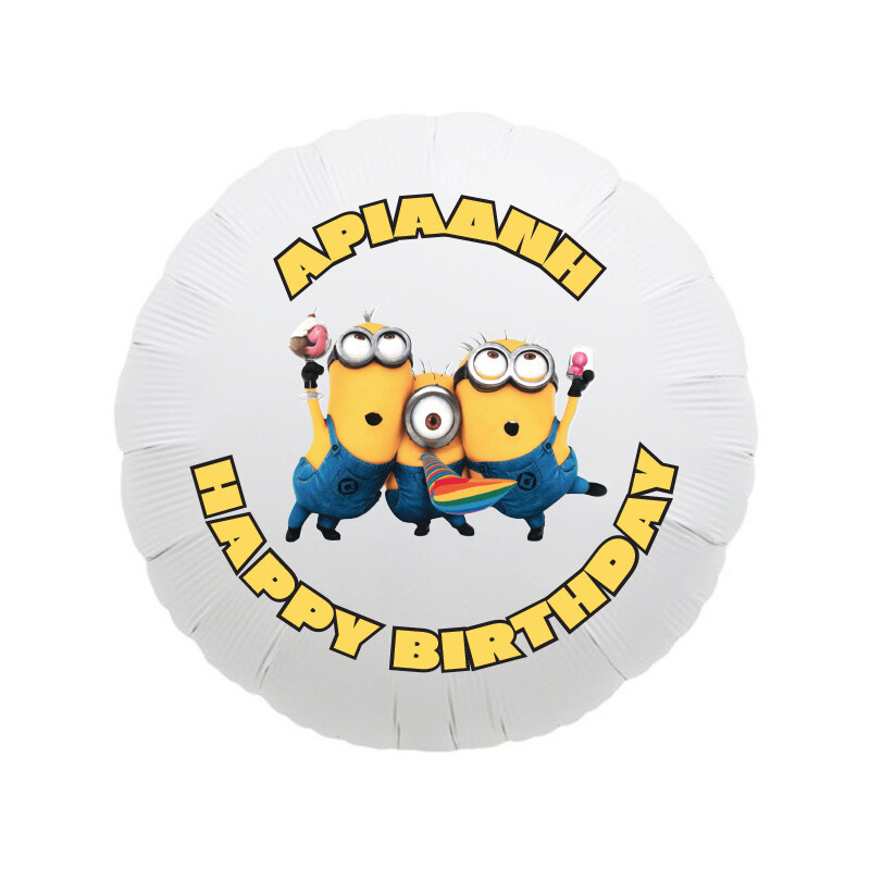 Μπαλόνι Φόιλ Minions 17″ με όνομα / 43cm