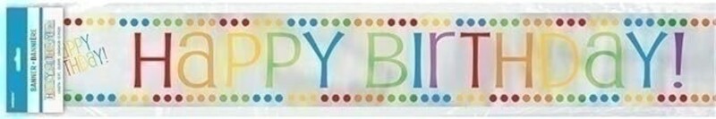 Ταινία Μεταλ. πολύχρωμη3,65μ.  Happy Birthday