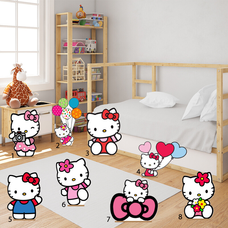 Διακοσμητική φιγούρα Hello Kitty 50cm Ξύλινη με βάση/1 τμχ