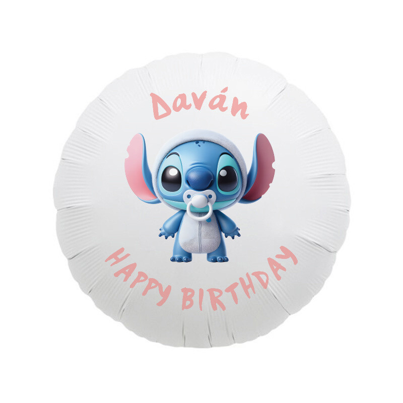 Μπαλόνι Φόιλ Baby Stitch με όνομα / 43cm