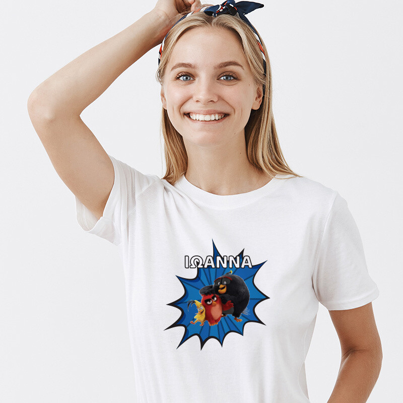 Γυναικείο T-shirt Angry Birds για την Μαμά με όνομα