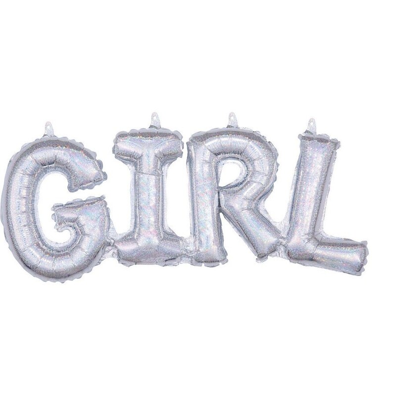 Μπαλόνι Φοιλ Γράμματα Girl Holographic  55εκ Χ 25εκ