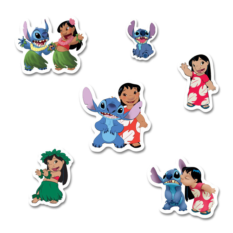 Αυτοκόλλητα Lilo & Stitch 5cm / 8τμχ