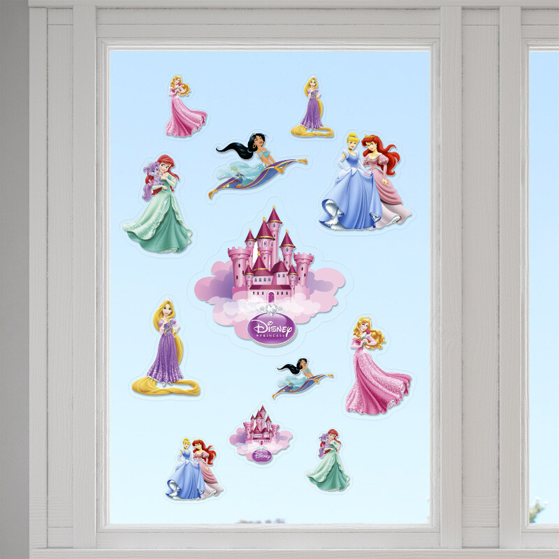 Αυτοκόλλητα τζαμιού Disney Princess /10 τμχ