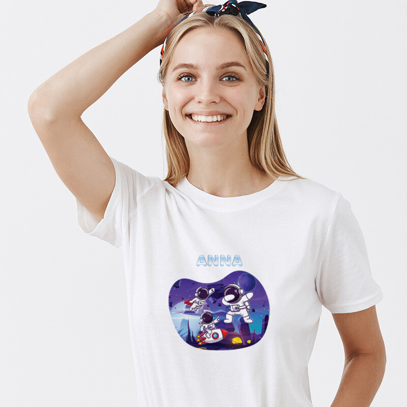 Γυναικείο T-shirt Διάστημα για την Μαμά με όνομα