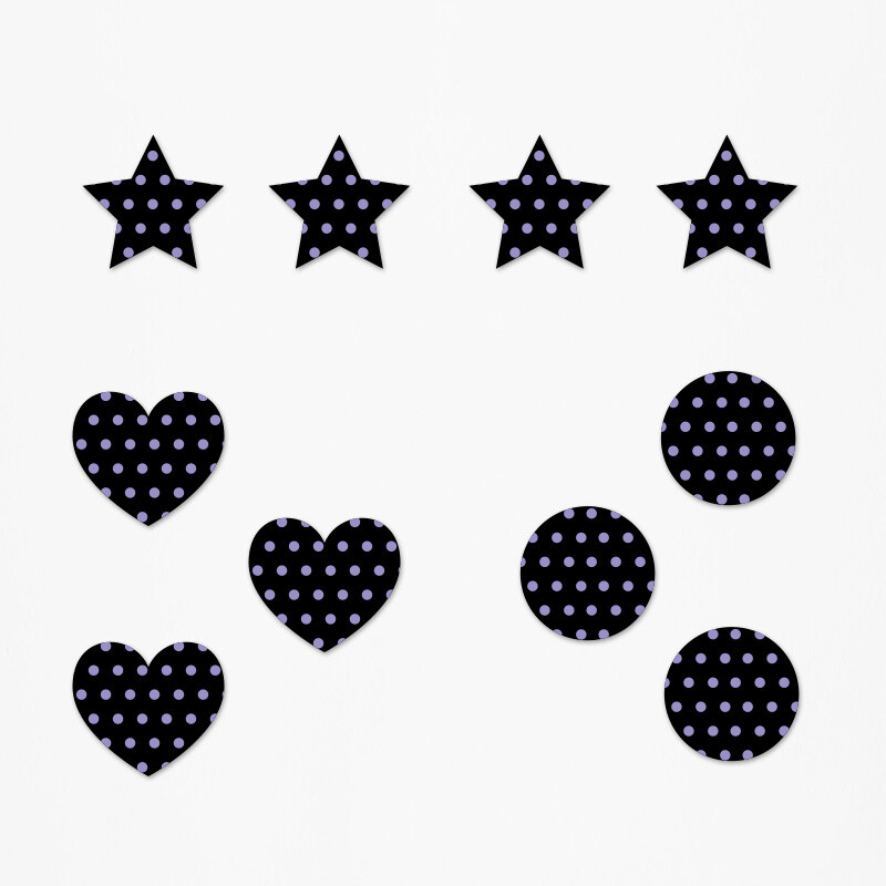 Ξύλινα διακοσμητικά Wednesday Pattern mix/ 10τμχ(2cm)
