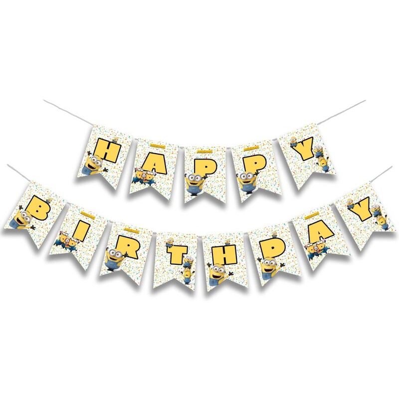 Γιρλάντα Γράμματα Minions Happy Birthday