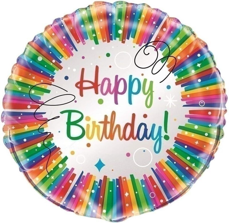 Μπαλόνι Φοιλ 18 Happy Birthday Rainbow / 46 εκ