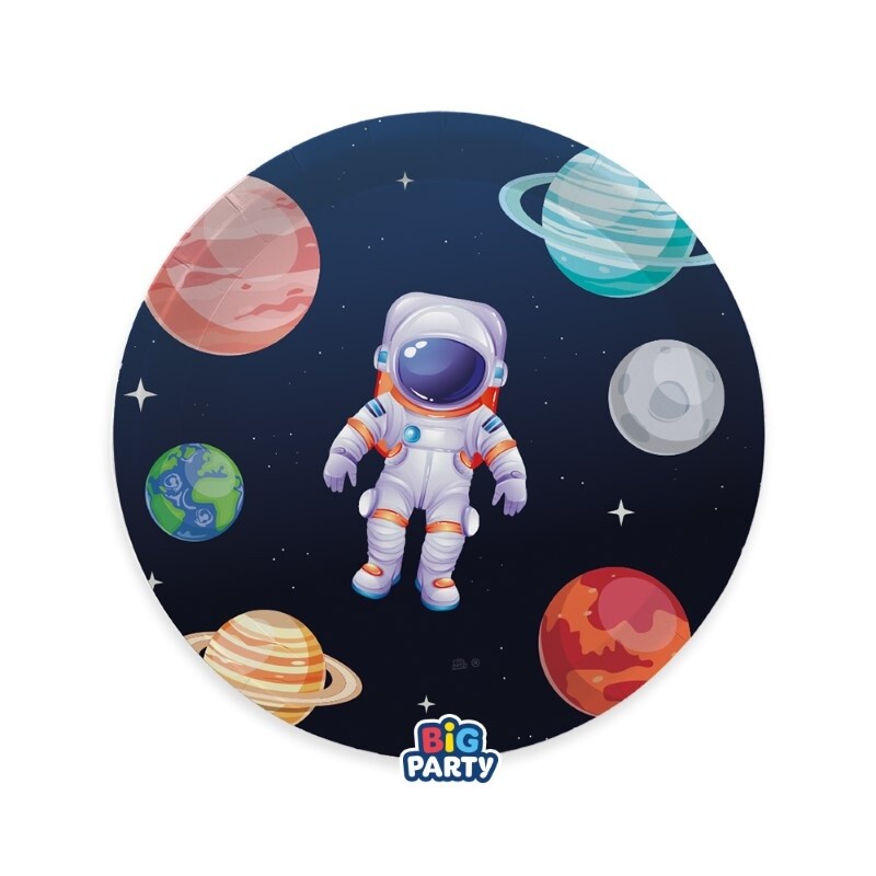 Πιάτα Χάρτ. 22εκ Αστροναύτης - Διάστημα /6 τεμ - Astronaut - Universe