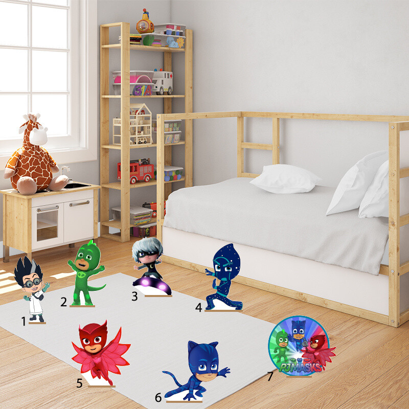 Διακοσμητική φιγούρα PJ Masks 20cm Ξύλινη με βάση/1 τμχ