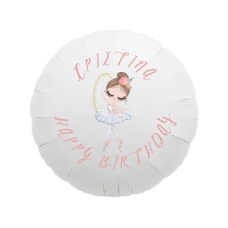 Μπαλόνι Φόιλ Μπαλαρίνα Pastel με όνομα / 43cm