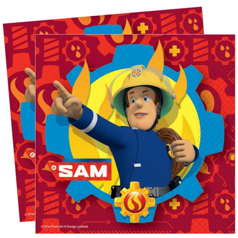 Χαρτοπετσέτες φαγητού Πυροσβέστης Sam 33×33 cm/20 τεμ