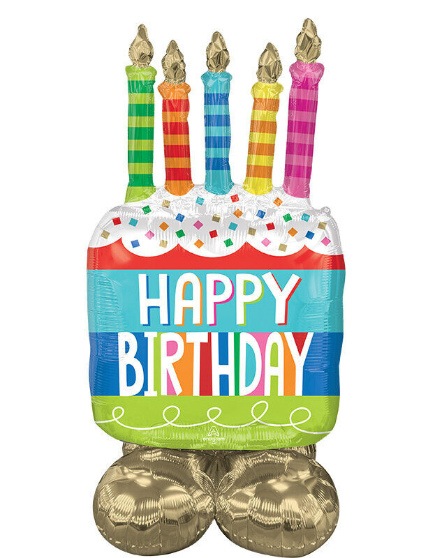 Μπαλόνι Φοιλ AirLoonz Make a Wish / 68εκ x 124εκ - Happy Birthday
