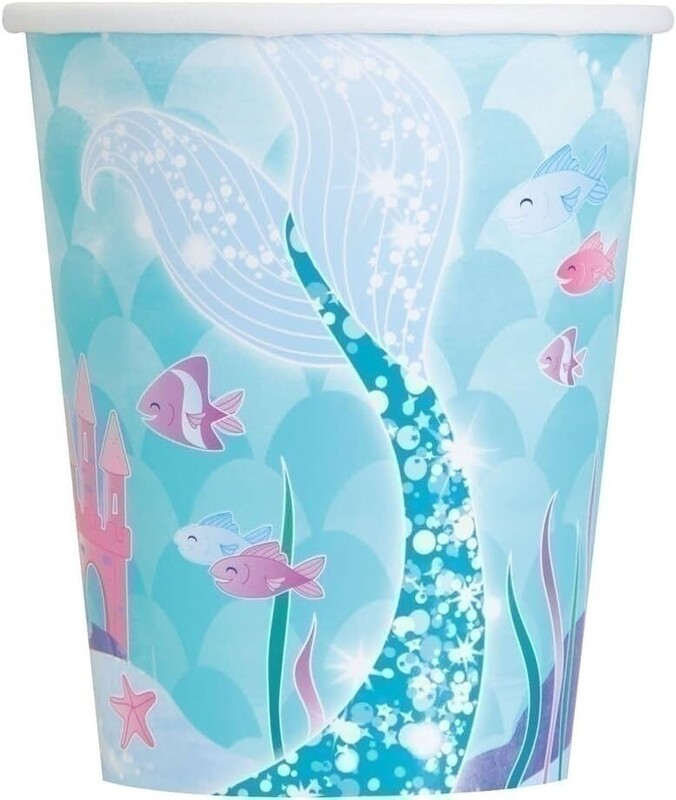 Ποτήρια Χάρτινα Γοργόνα 266ml. - Mermaid / 8 τεμ