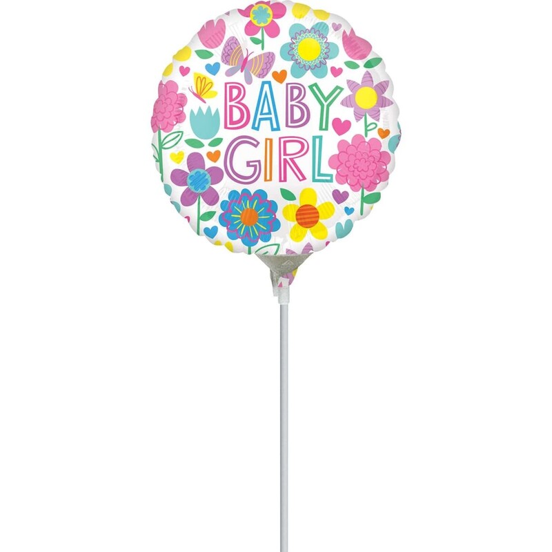 Μπαλόνι Φοιλ 4 Baby Girl Floral Butterfly / 10 εκ