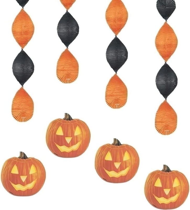 Κρεμαστά Διακοσμητικά Κολοκύθα Pumpkin Halloween / 4 τεμ