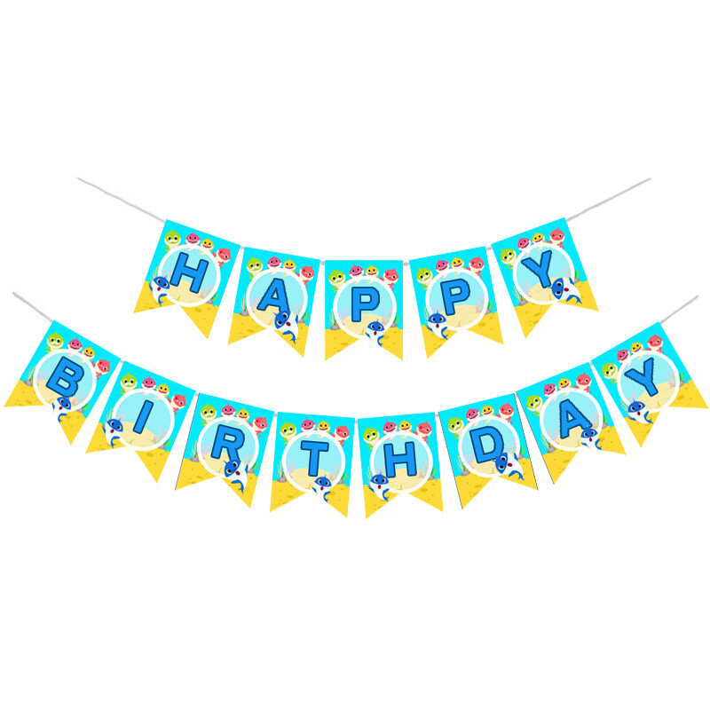 Γιρλάντα Γράμματα Baby Shark Happy Birthday