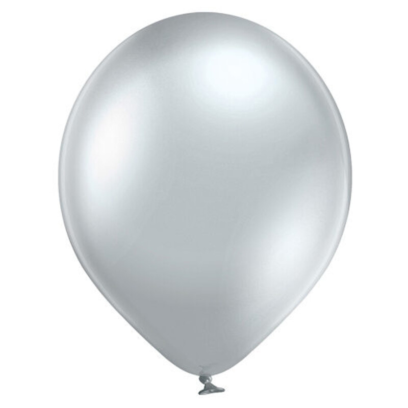 Μπαλόνια Λάτεξ 5 Ασημί Glossy /100 τεμ
