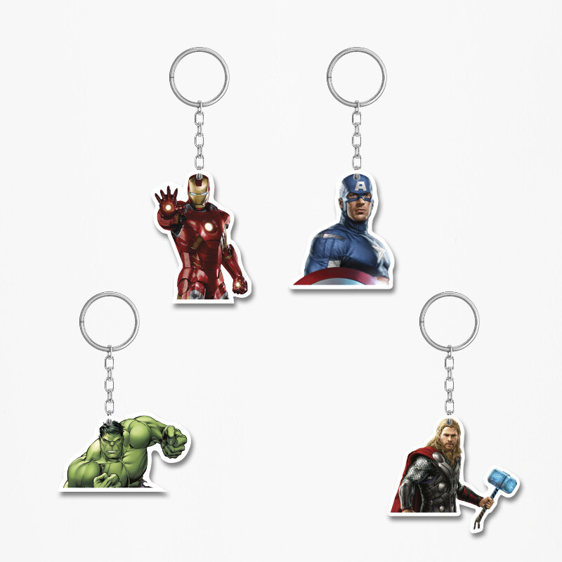 Ξύλινα Μπρελόκ Avengers 5cm/ 4τμχ