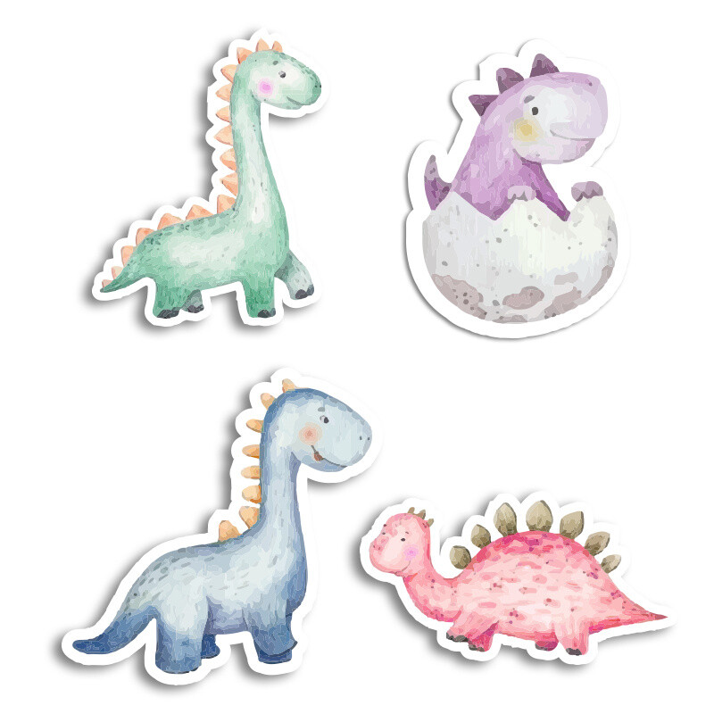 Αυτοκόλλητα Baby Dino 10cm / 8τμχ