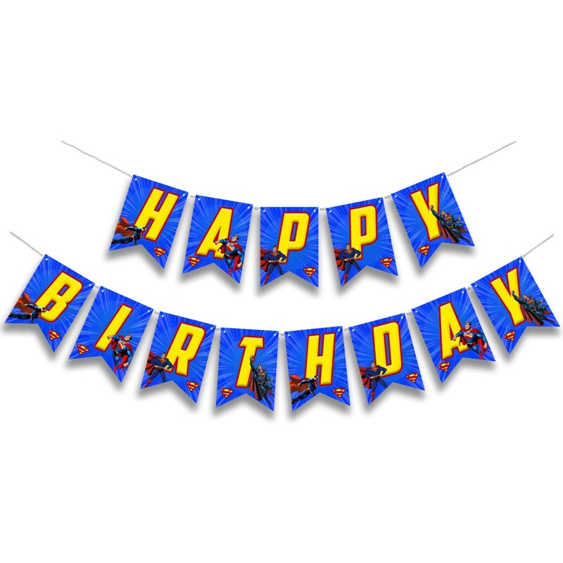Γιρλάντα Γράμματα Superman Happy Birthday