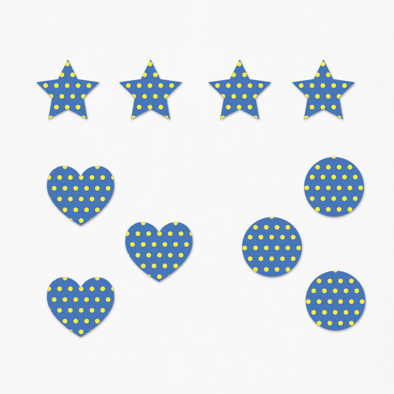 Ξύλινα διακοσμητικά Λεμόνι Pattern mix/ 10τμχ(2cm)