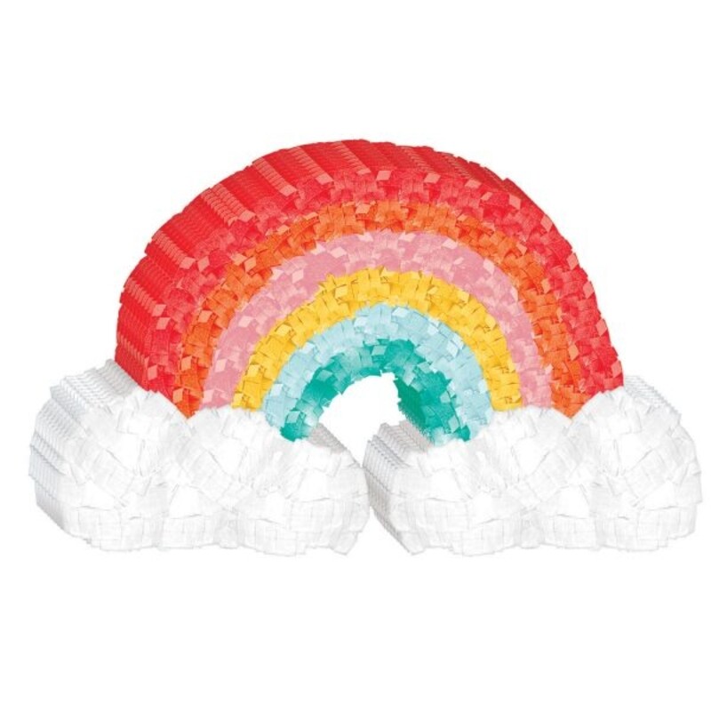 Μίνι χάρτινη Διακόσμηση Retro Rainbow /ουράνιο τόξο 11.4 x 19 εκ