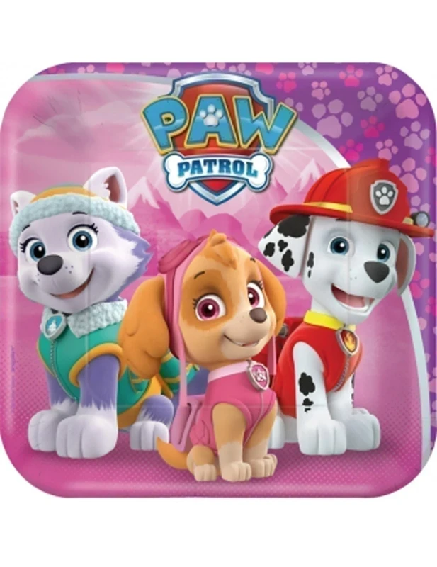 Πιάτα χαρτ. γλυκού 18εκ Skye Paw Patrol /8 τεμ
