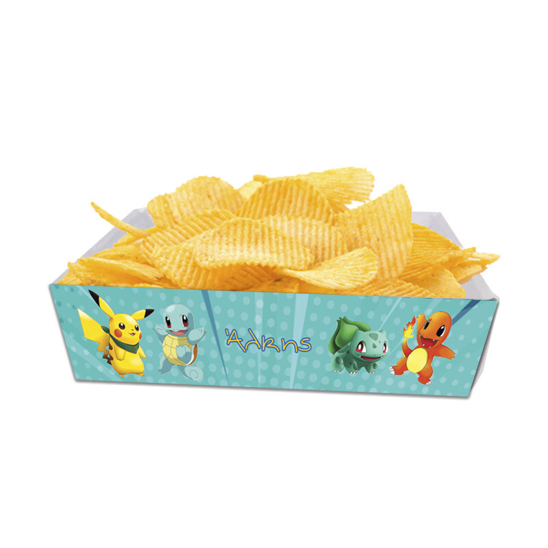 Κουτάκια για πατατάκια Pokemon με όνομα 8τμχ/ 15cmx10cmx4cm