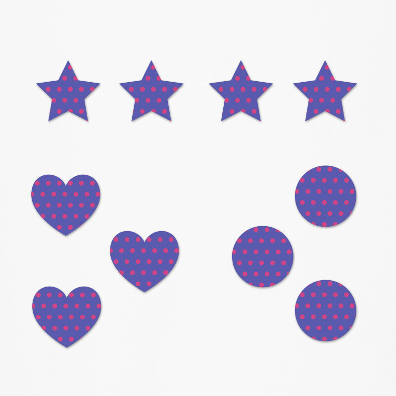 Ξύλινα διακοσμητικά Saja Boys Pattern mix/ 10τμχ(2cm)