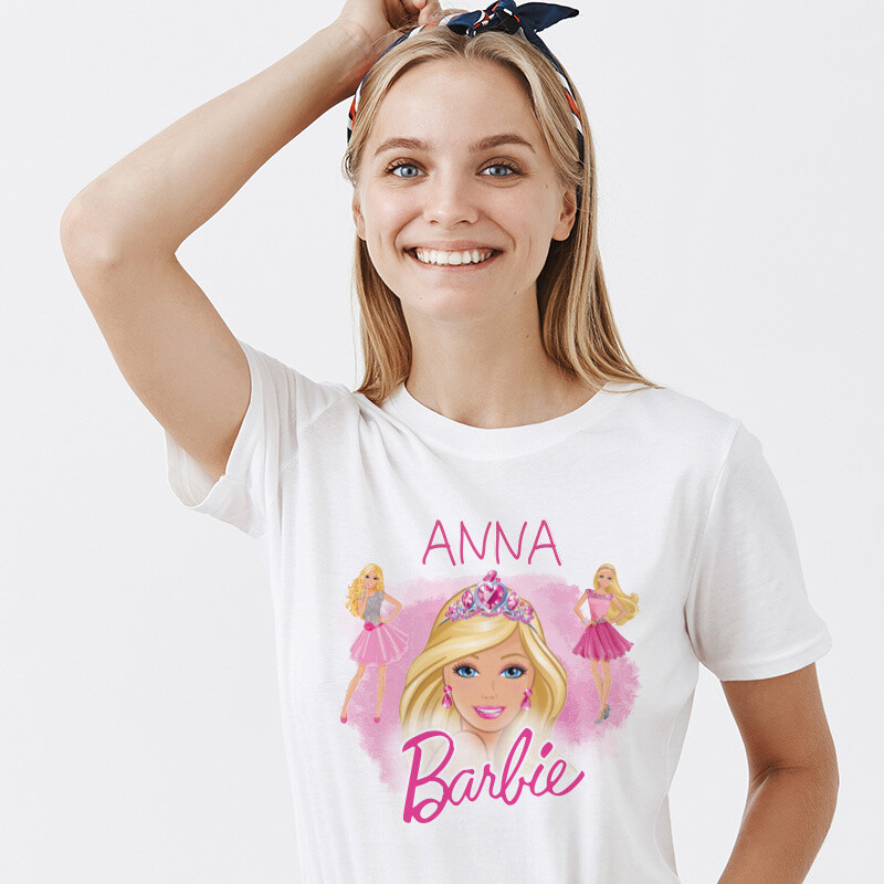 Γυναικείο T-shirt Barbie για την Μαμά με όνομα