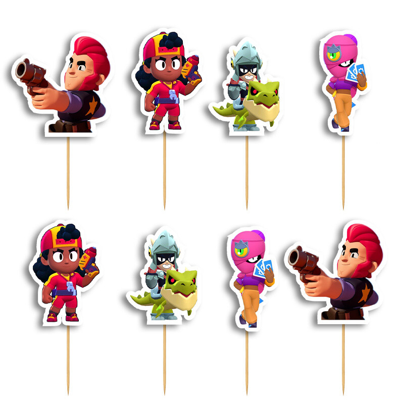 Cupcake toppers Brawl Stars 10cm / 8τμχ