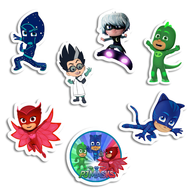 Αυτοκόλλητα PJ Masks 10cm / 8τμχ