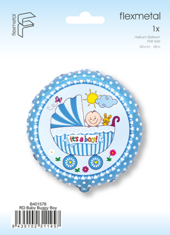 Μπαλόνι Φοιλ 18 Buggy Boy Blue / 46 εκ Συσκευασμένο